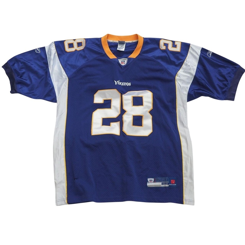 Reebok NFL Adrian Peterson Minnesota Vikings Jersey Purple 28 Mens 52 L XL